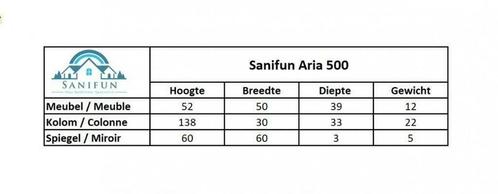 Sanifun badkamermeubel Aria 500, Maison & Meubles, Salle de bain | Meubles de Salle de bain, Enlèvement ou Envoi