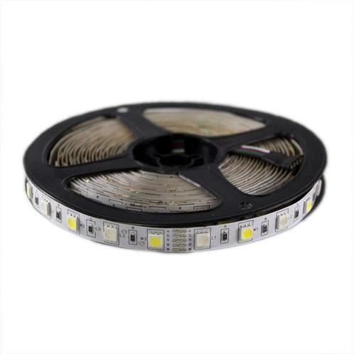 LED Strip 5M 14,4 watt 5050/30 IP22 (voor binnen) RGB+Wit, Maison & Meubles, Lampes | Lampes en vrac, Envoi
