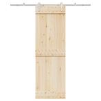 vidaXL Schuifdeur onderdelenset 183 cm roestvrij staal, Verzenden, Nieuw