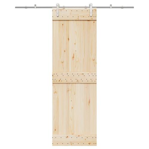 vidaXL Schuifdeur onderdelenset 183 cm roestvrij staal, Doe-het-zelf en Bouw, Hang- en Sluitwerk, Nieuw, Verzenden