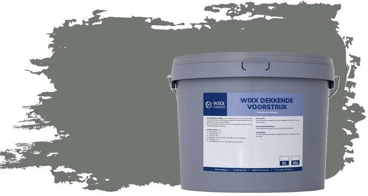 Wixx Dekkende Voorstrijk Grijs 5L, Doe-het-zelf en Bouw, Verf, Beits en Lak, Grijs, Nieuw, Verzenden