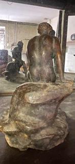 sculptuur, Seated Hermes – Grand Tour Bronze – Italy, 20th