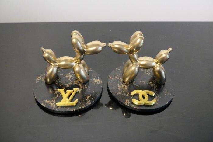 RichART - Lot de 2 balloon dog version Chanel et Louis, Antiek en Kunst, Kunst | Designobjecten