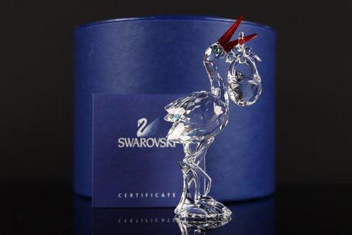 Figuur - Swarovski Kristal - Ooievaar met Baby (Boxed +, Antiek en Kunst, Curiosa en Brocante