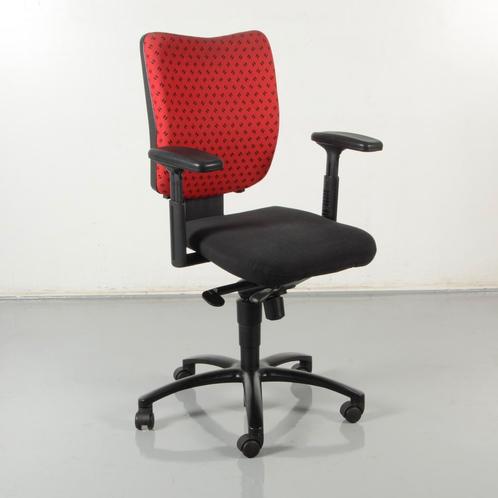 Viasit bureaustoel, rood/ zwart, 2D armleggers, Huis en Inrichting, Bureaustoelen, Ophalen of Verzenden