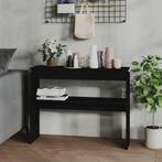 vidaXL Wandtafel 102x30x80 cm bewerkt hout zwart, Huis en Inrichting, Tafels | Bijzettafels, Verzenden, Nieuw