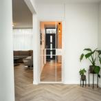 Stalen Binnendeur - 6 Vlaks - Wit - Helder glas - Met slot, Minder dan 80 cm, Binnendeur, Nieuw, Metaal