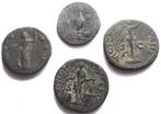 Romeinse Rijk Lot of 4 Æ coins incl.: Caracalla Caesar;