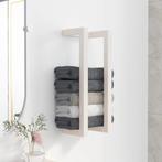 vidaXL Handdoekenrek 23x18x60 cm massief grenenhout wit, Huis en Inrichting, Verzenden, Nieuw