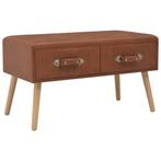 vidaXL Salontafel 80x40x46 cm kunstleer bruin, Huis en Inrichting, Tafels | Salontafels, Verzenden, Nieuw