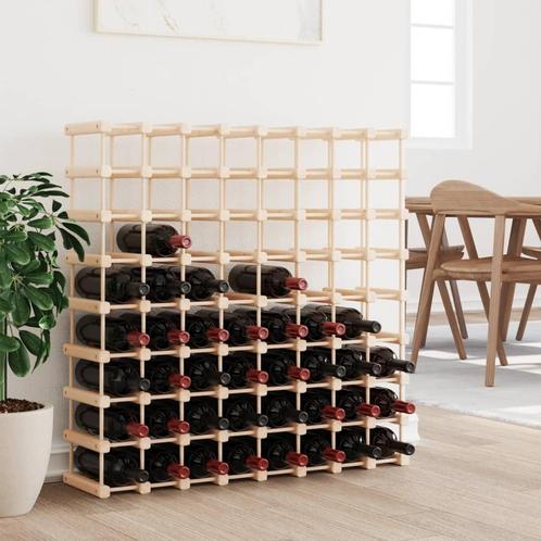 vidaXL Wijnrek voor 72 flessen 90,5x23x90,5 cm massief, Huis en Inrichting, Woonaccessoires | Wijnrekken, Nieuw, Verzenden