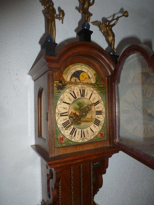 Friese staartklok - Hout, Messing - 1950-1960, Antiek en Kunst, Antiek | Klokken