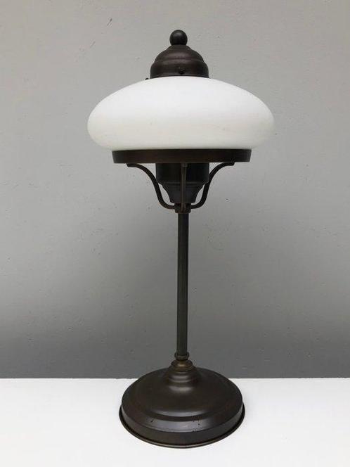Tafellamp - Glas, Messing, Antiek en Kunst, Curiosa en Brocante