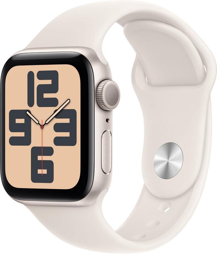 Apple Watch SE (2024) 40mm Starlight slimme horloges, Bijoux, Sacs & Beauté, Montres connectées, Envoi