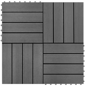 vidaXL HKC tegels grijs 30x30 cm 1m² 11 st, Verzenden, Nieuw