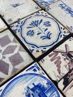 Carreau - Carreaux anciens de Delft bleu avec tulipes,, Antiquités & Art