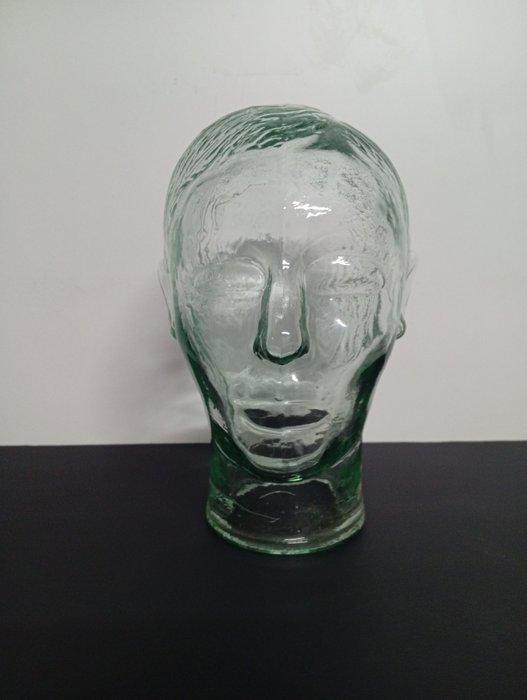 Gaper - Cabeza de vidrio - Kristal, Antiek en Kunst, Curiosa en Brocante