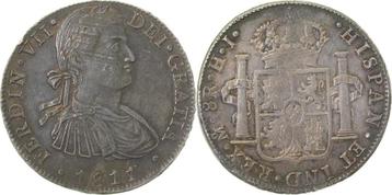 8 Reales Mexico 1811 Mo-th a unc minor scrtaches Km zilver beschikbaar voor biedingen