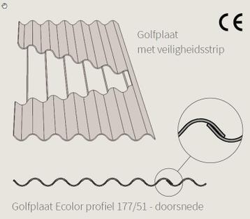 Oerdegelijke  vezelcement  golfplaten   Eternit / Ecolor