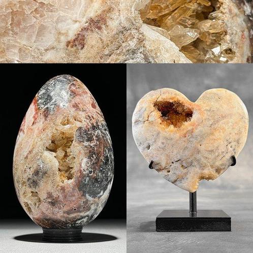 GEEN RESERVEPRIJS - Geweldig paar kristalkwarts - Ei &, Antiek en Kunst, Kunst | Designobjecten