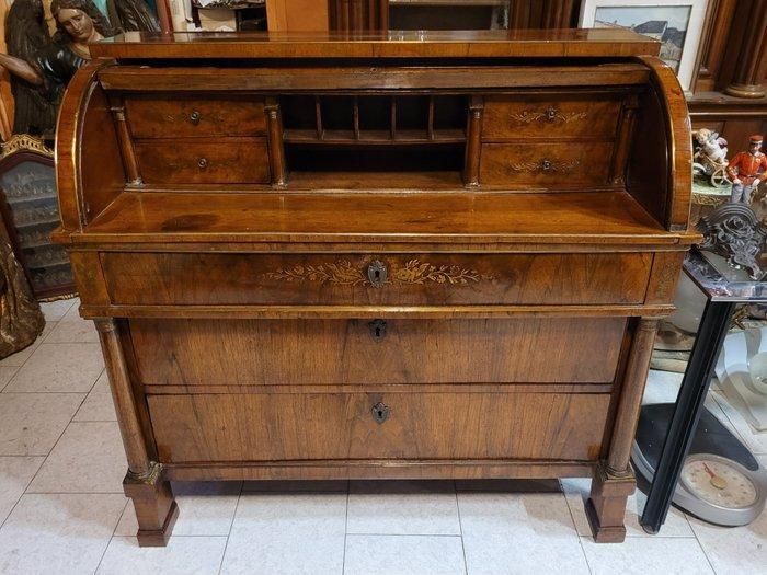 Cilinderbureau - Walnoot, Antiek en Kunst, Antiek | Meubels | Stoelen en Sofa's