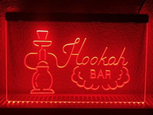 Hookah bar waterpijp shisha neon bord lamp LED verlichting l, Maison & Meubles, Lampes | Autre, Envoi