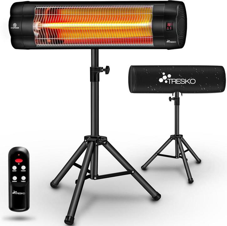 TRESKO Infrarood warmtestraler, 2500 W, met afstandsbedienin, Tuin en Terras, Overige Tuin en Terras, Verzenden