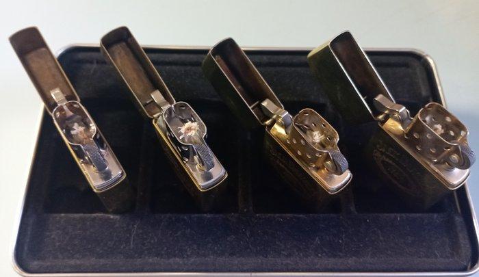 Zippo - Jack Daniels Zippo set - Aansteker - Messing - (4), Verzamelen, Rookartikelen, Aanstekers en Luciferdoosjes