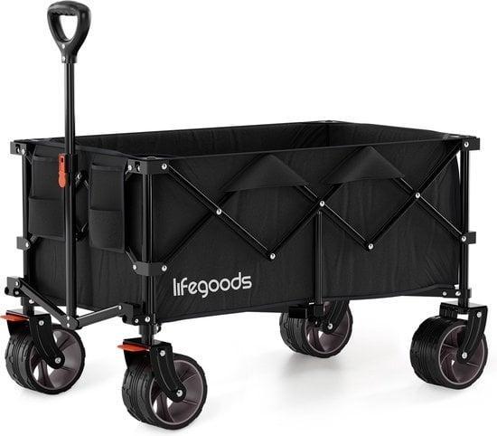 2dekans | LifeGoods Bolderkar - XL - Opvouwbaar - 200L -, Doe-het-zelf en Bouw, Transportwagens, Ophalen of Verzenden
