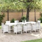 vidaXL Tuin Tafel Wit 300x100x73 cm Poly Rattan, Verzenden, Nieuw