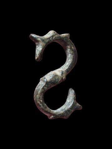 Viking periode Bronze Very Rare Fafnir Amulet Hanger (Zonder