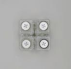 Art Deco Set of Four - Salière et poivrière - Argent 925,, Antiquités & Art