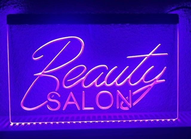 Beauty salon neon bord lamp LED verlichting reclame lichtbak, Huis en Inrichting, Lampen | Overige, Nieuw, Verzenden