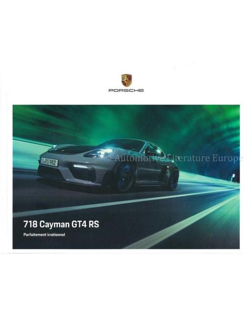 2022 PORSCHE 718 CAYMAN GT4 RS HARDCOVER BROCHURE FRANS, Livres, Autos | Brochures & Magazines