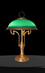 Lamp - Grand Modèle - Art Deco-stijl - Messing, Matglas, Nieuw