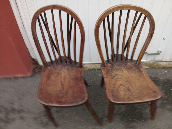 Stoel (2) - Windsor - Eik - Stok- terug ventilator-terug, Antiek en Kunst, Curiosa en Brocante