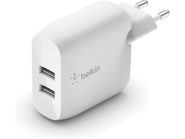 Veiling - Belkin Boost Charge Dual USB-A Oplader USB Stekker, Telecommunicatie, Mobiele telefoons | Telefoon-opladers