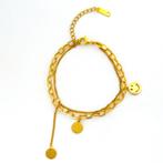 Golden Smiley Chain Bracelet