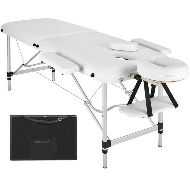 tectake Massagetafel 2 zones met matras en aluminium frame -, Sports & Fitness, Produits de massage, Envoi