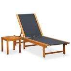 Ligbed met Tafel Acaciahout - Retour Deal! Verstelbaar -40%, Verzenden, Nieuw
