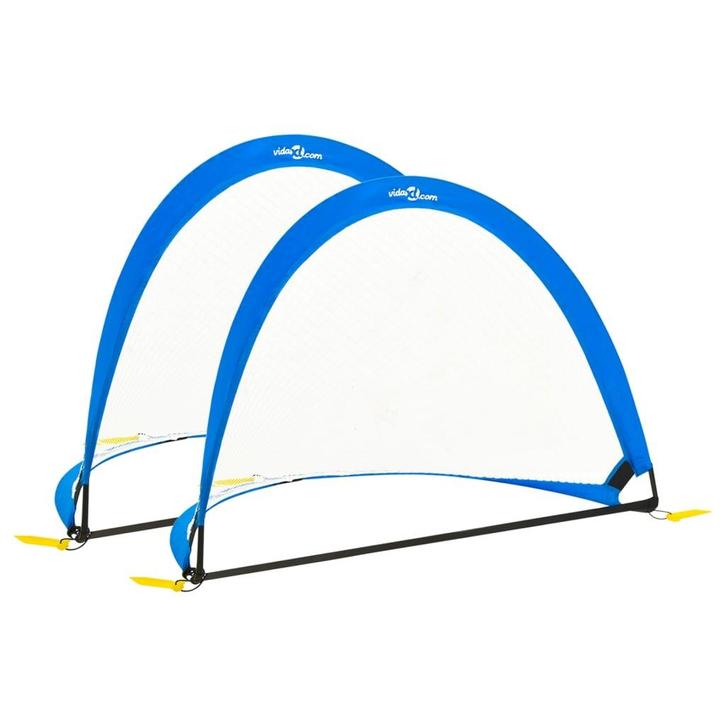 vidaXL 2 st Kindervoetbaldoelen met opbergtas 119x82x84,5 cm, Sports & Fitness, Football, Envoi