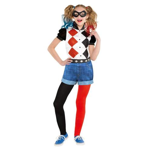 Harley Quinn Kostuum Kind Deluxe, Kinderen en Baby's, Carnavalskleding en Verkleedspullen, Nieuw, Verzenden