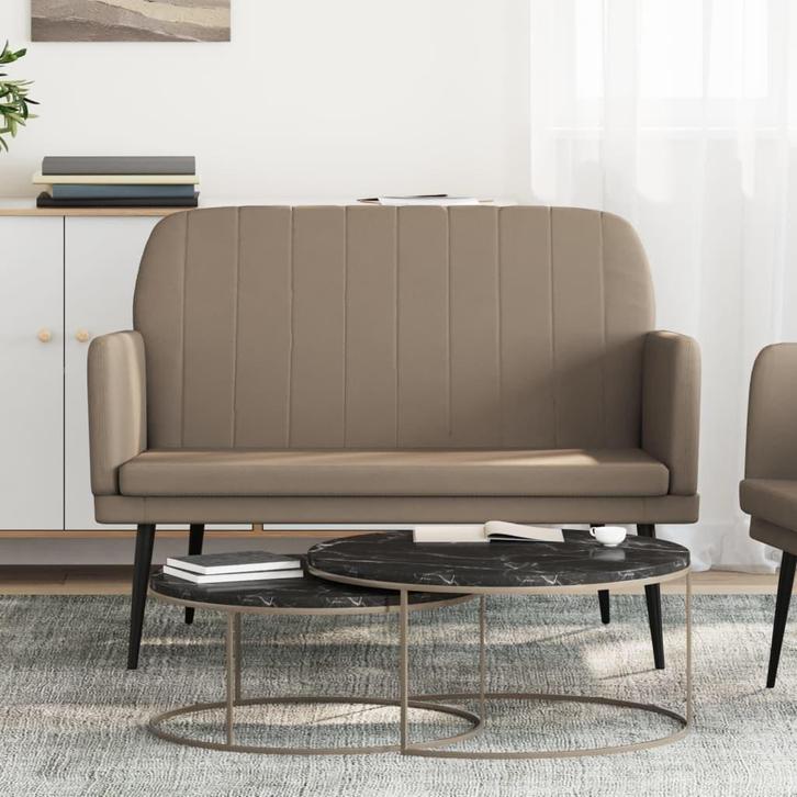 vidaXL Bankje 107x80x81 cm kunstleer cappuccinokleurig, Maison & Meubles, Maison & Meubles | Autre, Envoi