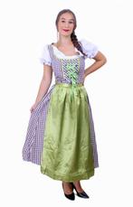 Lange Dirndl Tirol Jurk Heidi Bruin Groen 34 XS Oktoberfest, Kleding | Dames, Ophalen of Verzenden, Nieuw