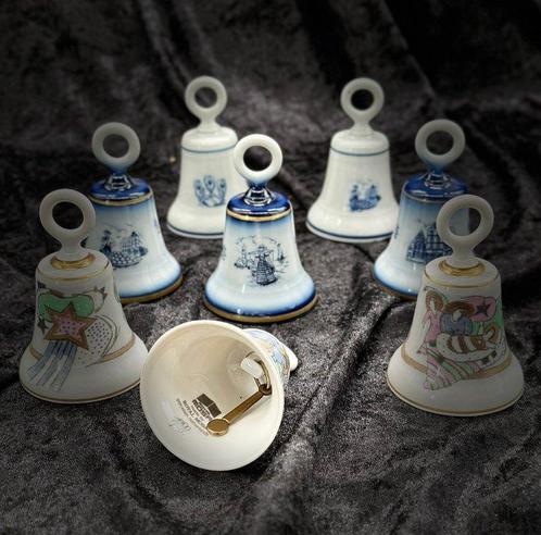 Cloche décorative - Royal Mosa - Cloches – Ensemble de 8, Antiek en Kunst, Antiek | Glaswerk en Kristal