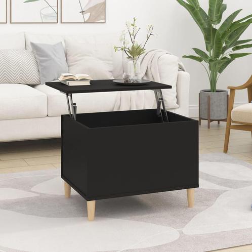 vidaXL Salontafel 60x44,5x45 cm bewerkt hout zwart, Maison & Meubles, Tables | Tables de salon, Envoi