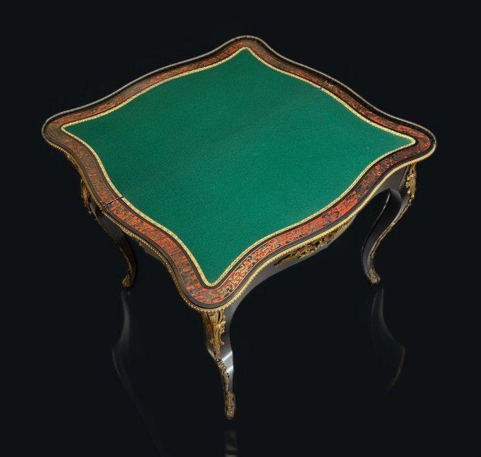 Table de jeux - Ormolu, Napoléon III - « Boulle » - Bois, Antiek en Kunst, Antiek | Meubels | Stoelen en Sofa's