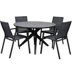 New Valley dining tuinset 120x75 cm rond 5 delig