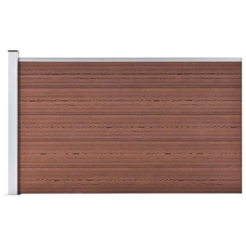 vidaXL Schutting 175x105 cm HKC bruin, Tuin en Terras, Tuinhekken en Hekwerk, Nieuw, Verzenden