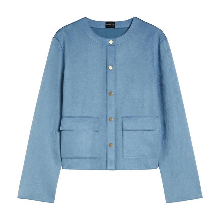 Pennyblack • blauw jasje suèdelook • 36 (IT42), Kleding | Dames, Truien en Vesten, Verzenden